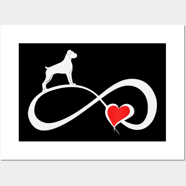 Boxer Love Infinity Symbol Wall Art by Xamgi